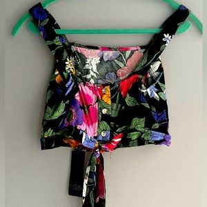 NWT| Rachel Roy| Floral crop top with adjustable straps| XS